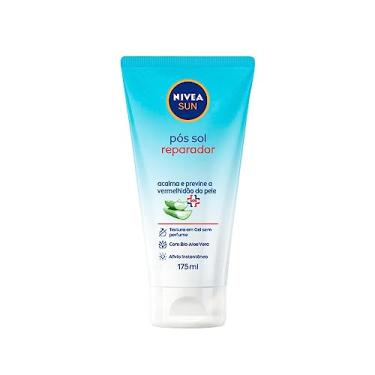 Imagem de NIVEA SUN Pós Sol Reparador 175ml - Com bio Aloe Vera, o pós-sol acalma e previne a vermelhidão da pele, com efeito antioxidante e textura em gel, promovendo sensação de alívio instantâneo