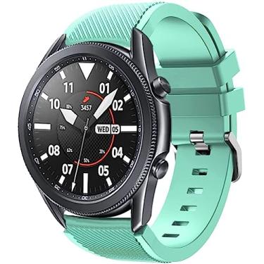 Imagem de Nandos-Store - Pulseiras de Rajadas Silicone 22mm compatível com Galaxy Watch 3 45mm - Galaxy Watch 46mm - Gear S3 Frontier - Amazfit GTR 47mm - Amazfit GTR 2 / GTR 3 / GTR 4 (22mm, Verde Tifany)