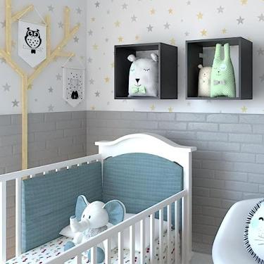 Imagem de Conjunto com 2 Nichos Quarto Infantil Bramov Móveis Preto