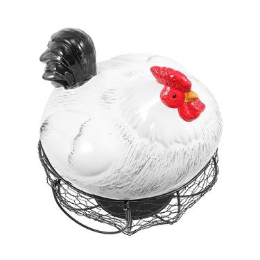 Imagem de Garneck 1Pc Cesta De Ovos Prateleira Decorações Cesta Para Dispensador De Café De Frutas Cesta De De Páscoa Suporte De De Metal Ferro Cesta De Vegetais Ferro Cesta De Comida De