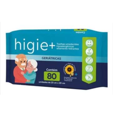 Imagem de Toalha Umedecida Adulto Higie+ C/80 Unidades Hipoalergênica