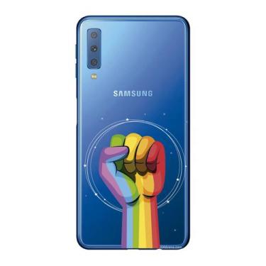 Imagem de Capa Case Capinha Samsung Galaxy A7 2018 Arco Iris Luta - Showcase