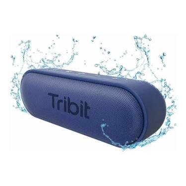 Imagem de Caixa de som Bluetooth portátil Tribit XSound Go com som alto de 16W e baixo mais profundo, 24H Playtime, IPX7 impermeável, Bluetooth 5.0 TWS emparelhamento alto-falante sem fio (Azul)