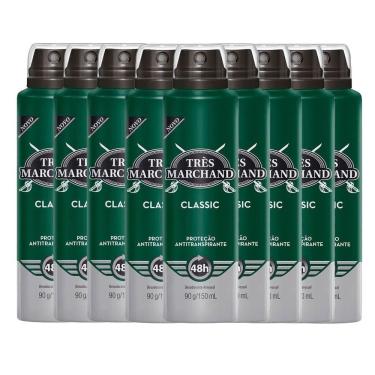 Imagem de Kit Desodorante Aerosol Très Marchand Classic 150ml - 9 Unidades