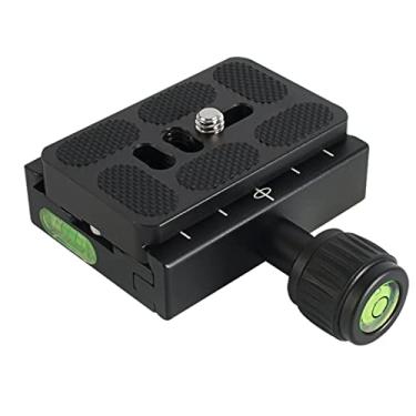 Imagem de Placa adaptadora de liga metálica braçadeira quadrada + placa de liberação rápida com parafuso de 0,6 cm para cabeça esférica de tripé Arca-Swiss