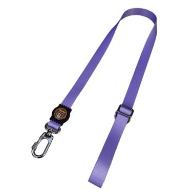 Imagem de Guia Para Cachorro com 2 Metros Com Mosquetão Trava e Rosca Resistente Para Passeios (Lilas, G guia 2 metros fita 25 mm)