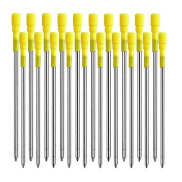 Imagem de PASISIBICK Recargas de caneta esferográfica de tinta preta de 8 cm para caneta diamante de metal (pacote com 20)