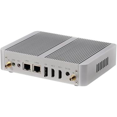 Imagem de Partaker Mini PC sem ventilação, computador desktop, Kodi Box, HTPC, Intel N100, B15, 8 x USB, 2 x LAN, 1 x DP, 2 x HDMI, Barebone, SEM RAM, sem armazenamento, sem sistema
