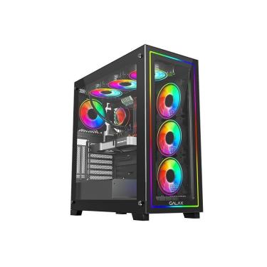 Imagem de Gabinete Galax Omega Black 4 Fans Argb Atx Frontal Vidro