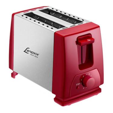 Imagem de Torradeira Lenoxx Ptr203 Inox Red Fast Vermelha/inox 220v Ptr203