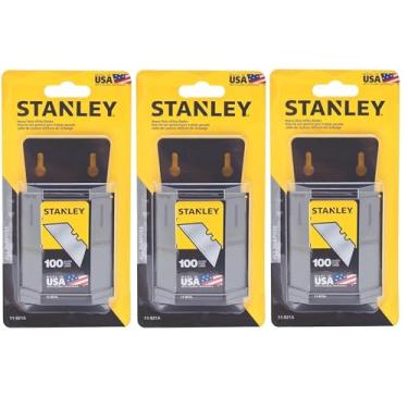 Imagem de Lâminas de utilidade resistentes Stanley 11-921A 1992 com dispensador 100 por pacote (3 pacotes 300 lâminas)