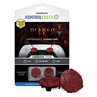 Imagem de KontrolFreek Diablo IV Performance Thumbsticks para PlayStation 4 e PlayStation 5 Controller | 2 Low-Rise | Red & Black