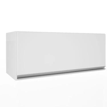 Imagem de Armário Aéreo De Geladeira Suspenso Espaçoso Branco Lavanderia Top Tg