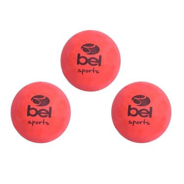 Imagem de Kit Bolas Emborrachada para Frescobol 3 Unidades Tamanho 3 Bel Fix 