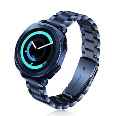 Imagem de Pulseira NSmart compatível com Samsung Galaxy Watch 42mm Active e Gear S2 (Azul aço 3 elos)