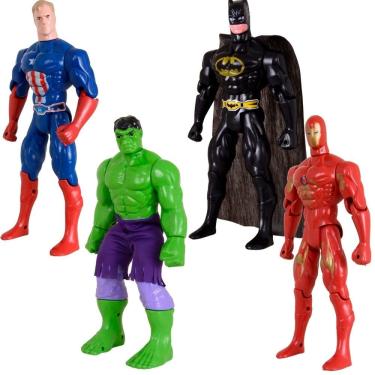 Imagem de Quarteto Heróis Brinquedos 29cm Vingadores Liga Da Justiça