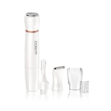Imagem de Depilador e Aparador Facial e Corporal Feminino Conair All-In-One - 5 Acessórios, Sem Fio, Pilha