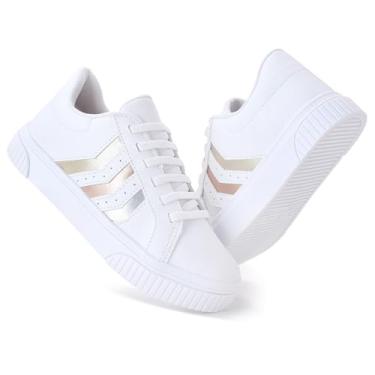 Imagem de Tênis Academia Feminino Branco Casual Lindo BF Shoes (Branco, BR, Adulto, Numérico, 39)