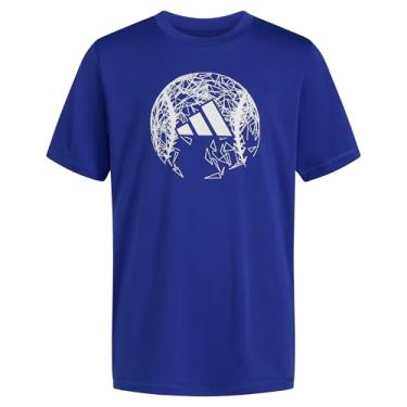 Imagem de adidas Camiseta masculina de manga curta Aeroready Feel Free Bos, Beisebol azul royal, 14-16