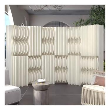 Imagem de Biombo Tela de Privacidade Dobrável Decorativa, Separador de Ambiente Moderno E Divisória de Ambiente de Papel Escalável, Para Ambientes Internos E Externos(2x2.4m/6.56x7.87ft)