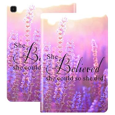 Imagem de Capa para Samsung Galaxy Tab S6 Lite 10,4 polegadas 2022/2020, capa inteligente de hibernar/despertar automática leve para tablet Samsung Galaxy Tab S6 Lite (SM-P610/P613/P615/P619), She Believed She