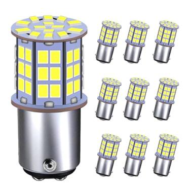 Imagem de GRV Lâmpada LED Ba15d 1142 1076 4W 56-2835SMD super brilhante AC/DC12V-24V 40W halogêneo substituição para trailer, trailer, trailer, trailer, motorhome, luzes interiores brancas frias pacote com 10