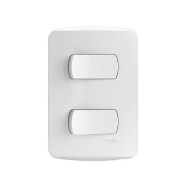 Imagem de Conjunto 2 Interruptores Simples 10A 250V Branco Miluz S3B62110, Schneider Electric