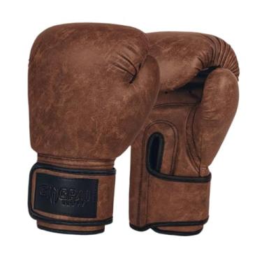 Imagem de kowaku Luvas de boxe para adultos, luvas para saco de pancadas, luvas de treinamento de boxe com absorção de choque, luvas de sparring para treino de MMA, Marrom 12oz
