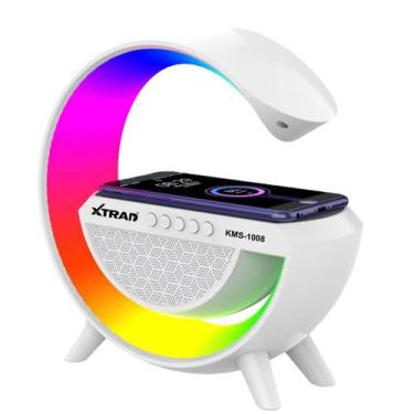 Imagem de Caixa De Som Bluetooth Carregador Indução Luminária Abajur G KMS-1008 