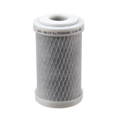 Imagem de Kit 4 Unidades Refil Filtro Carbon Block 5" x 2,5" - 125 com sistema d