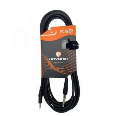 Imagem de Cabo De Audio Player P2 X P10 5M Preto Hayonik