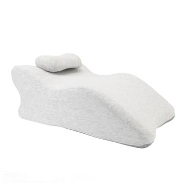 Imagem de Travesseiro de Apoio para Pernas, Travesseiro Ergonômico Confortável para Elevação de Pernas para Casa (Cinza Claro)