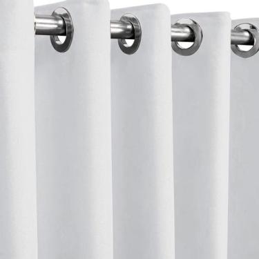 Imagem de Cortina Blecaute de Tecido Para Quarto e Sala 3 Metros Com Ilhós Croma