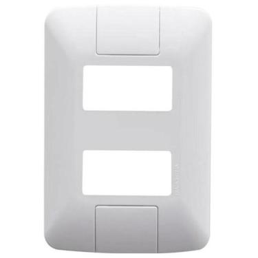 Imagem de Placa Aria 4x2 2 Módulos Branca Tramontina, Branco