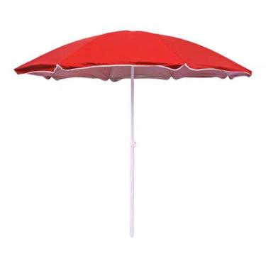 Imagem de Guarda-Sol Fixo 2,40M Estampa Vermelha Importway IWGS-240AZ Estrutura 