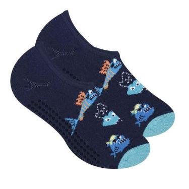 Imagem de Meia Infantil Masculina Selene Sapatilha Azul Marinho - 2955, Azul, 29