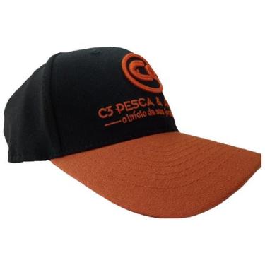 Imagem de Boné de pesca pescador 6 gomos aba curva exclusivo premium c3 pesca & 