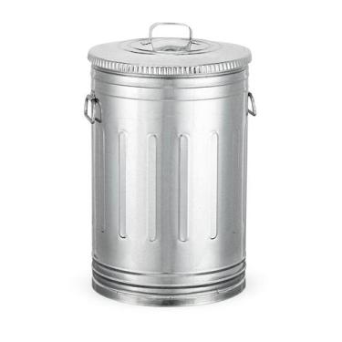 Imagem de Lixeira 30 litros lata de lixo americana aço galvanizado - Loja Bora, 