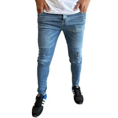 Imagem de CALÇA JEANS masculina SKINNY MODELOS COM DETALHES RASGADAS E LISAS MOD
