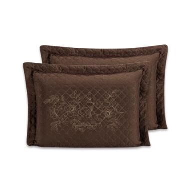 Imagem de Kit 4 Porta Travesseiros Bordado 70cm x 50cm Matelado - Rafaloro Enxov