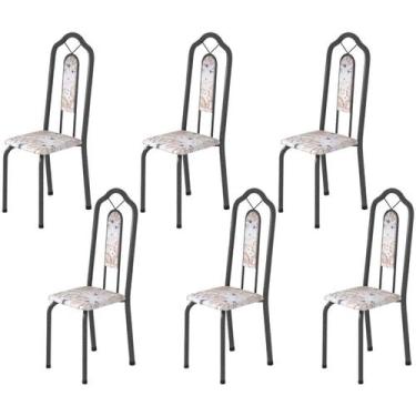 Imagem de Kit 6 Cadeiras Tubular Bianca - Soma Móveis