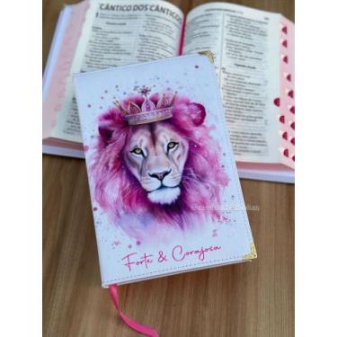 Imagem de Biblia NTLH leão forte e corajosa - capa dura Acolchoada SBB