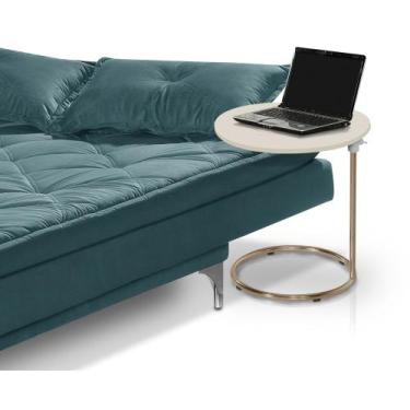 Imagem de Mesa De Apoio Paty Regulável Base Aço Cobre estilo industrial Lorena M