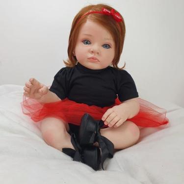 Imagem de Linda Bebê Reborn Ruiva Pronta Entrega - Mundo Azul e Rosa