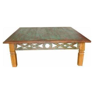 Imagem de Mesa de Centro Rústica Pyramid em Madeira de Demolição - Cód 76 - Barr