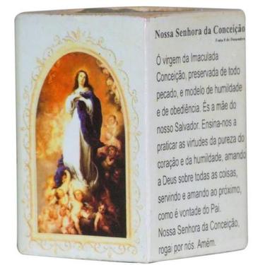 Imagem de Enfeite Decorativo Imaculada Conceição Com Suporte Velas - Zona Livre