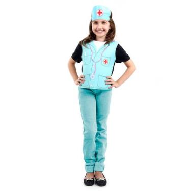 Imagem de Kit Peitoral Enfermeira Infantil - Profissões - Sulamericana, Unica, U