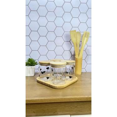 Imagem de Bandeja de bambu petisqueira quadrada - Fwb