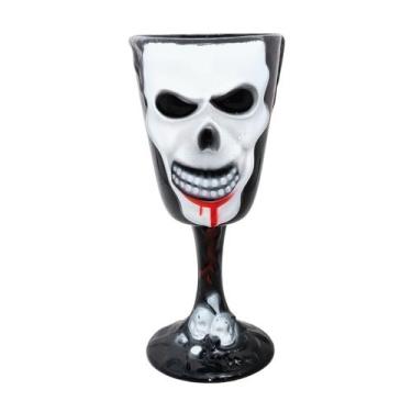 Imagem de Taça Caveira Branca Halloween - Festas e Fantasias, Preto