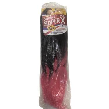 Imagem de Cabelo sintético Jumbo Super X  6X 400g - T1B/PINK - Zhang Hair